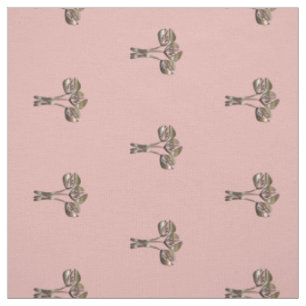 gouden tulpen Art Deco stijl roze patroon Stof