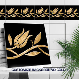 Gouden Turkse tulp Naadloze Grens Tegeltje