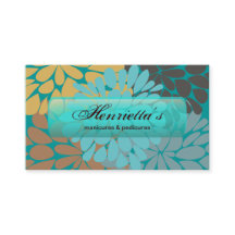 Gouden Turquoise Abstracte Bloemen Fine Art