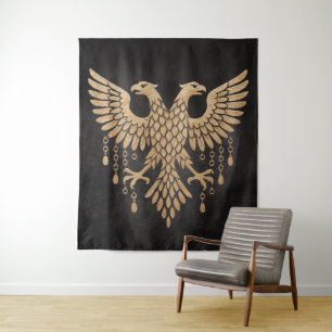 Gouden Tweeling Raaf Noorse Mythologie Zwart Wandkleed