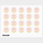 Gouden Twinkle Lichten Veranderlijke Kleur Ronde Sticker (Vel)