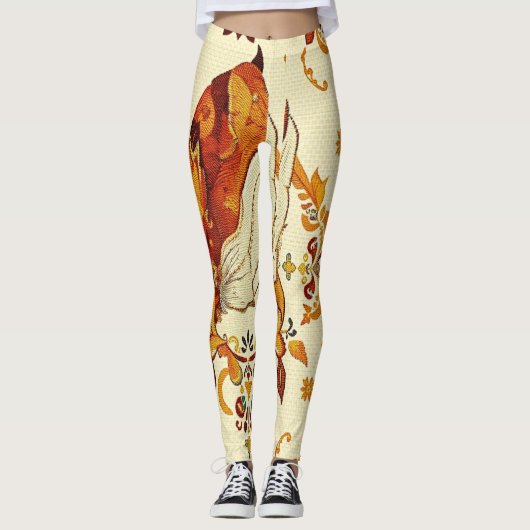 Gouden twist leggings (Voorkant)