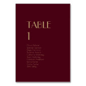 Gouden Type Deco | Bourgogne Tafelnummer Gasten (Achterkant)