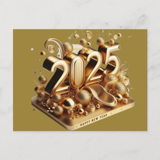 gouden typografie feestdagenkaart (Voorkant)