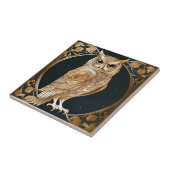 Gouden Uil Art Deco Tegeltje (Zijkant)