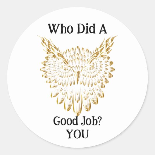 Gouden Uil Sticker (Voorkant)