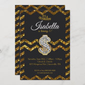 Gouden uitnodiging (Voorkant / Achterkant)