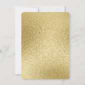 Gouden uitnodiging voor eerste verjaardag (Achterkant)