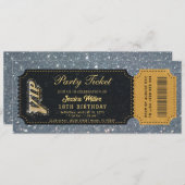 gouden uitnodigingen voor feesttickets (Voorkant / Achterkant)