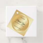 Gouden uitzicht aangepaste bedankt script tekst sj bedankjes labels (In situ)