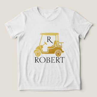 Gouden Unieke Douane Winkel Monogram Naam Tri-Blend Shirt