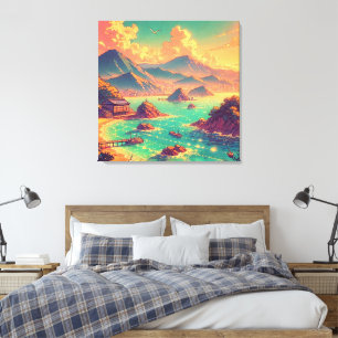 Gouden Uur bij de Baai Canvas Afdruk