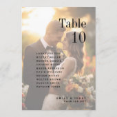 Gouden Uur Foto Huwelijksgast Namen Tafelnummer (Achterkant)