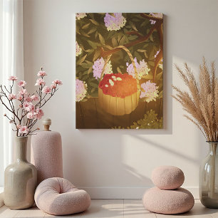 Gouden Uur Frambozenmand Canvas Afdruk