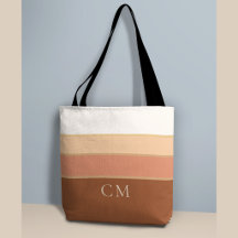 Gouden uur gestreepte tote - verfijnde monogram