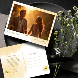 Gouden Uur Grace & Bloem Huwelijksfoto Dank je wel Briefkaart