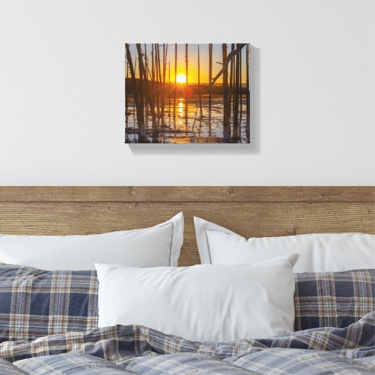 Gouden uur in Yellowstone Canvas Afdruk (Insitu (Slaapkamer))