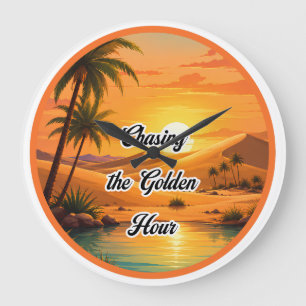Gouden uur jagen op Sunset Oasis Esthetiek Grote Klok