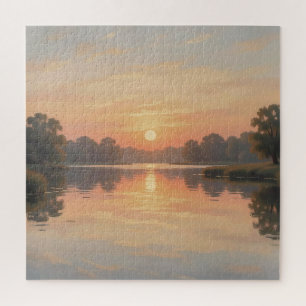 Gouden Uur Mereflectie Impressionist Legpuzzel