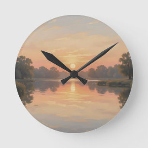 Gouden Uur Mereflectie Impressionist Ronde Klok