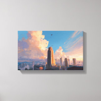 Gouden Uur, Rijzend Canvas Afdruk