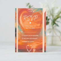 Gouden Uur Verpleegkunde Afstudeer RSVP Kaart | Pe