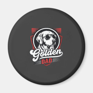 Gouden Vader Golden Retriever Zonnebril Ontwerp Magneet