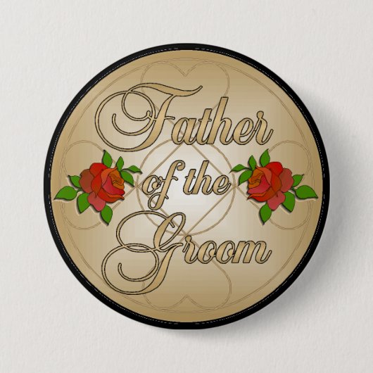 Gouden vader van de Groom Button (Voorkant)
