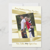 Gouden vakantie Trimmmings Fotogroet Feestdagenkaart (Achterkant)