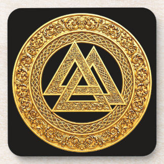 Gouden Valknut Mysticus Bier Onderzetter