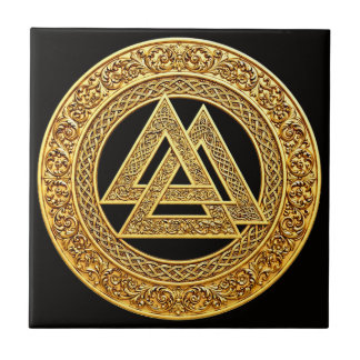 Gouden Valknut Mysticus Tegeltje