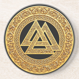 Gouden Valknut Mysticus Zandsteen Onderzetter