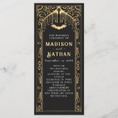 Gouden Vampier Kathedraal Gotische bruiloft Programma (Voorkant)