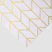 Gouden van de Chevron Witte Moderne Elegant Als Tissuepapier (Detail)
