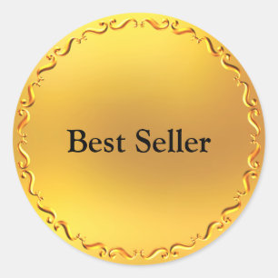 Gouden Vector Bestseller Ronde Sticker