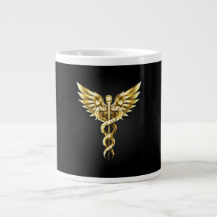 Gouden veelhoekig symbool Caduceus Extra Grote Beker