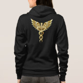 Gouden veelhoekig symbool Caduceus Hoodie (Achterkant)