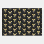 Gouden veelhoekig symbool Caduceus Inpakpapier Vel (Voorkant 3)