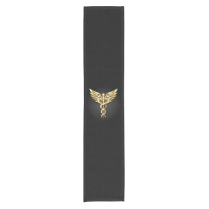 Gouden veelhoekig symbool Caduceus Korte Tafelloper