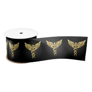 Gouden veelhoekig symbool Caduceus Lint