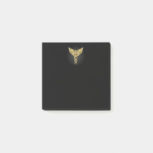 Gouden veelhoekig symbool Caduceus Post-it® Notes