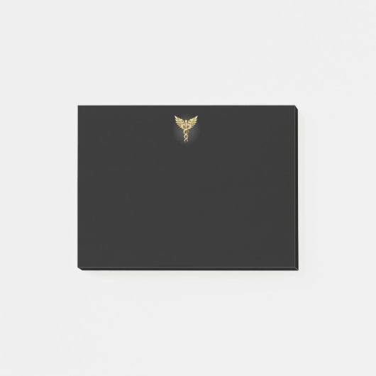 Gouden veelhoekig symbool Caduceus Post-it® Notes (Voorkant)