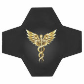 Gouden veelhoekig symbool Caduceus Voetbal (Enkel)