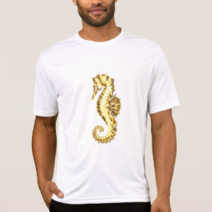 Gouden veelhoekig zeepaardje t-shirt