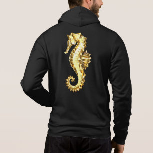 Gouden Veelhoekige Zeepaard Hoodie