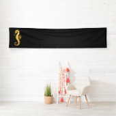 Gouden Veelhoekige Zeepaard Spandoek (Insitu)