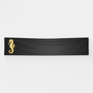 Gouden Veelhoekige Zeepaard Spandoek