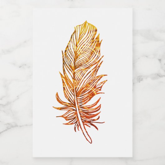 Gouden veer Custom Food Container Label Voedselcontainer Etiket (Enkel label)