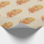 Gouden Veer Glanzend Verpakkend Document, 30 in x Cadeaupapier (Hoek)