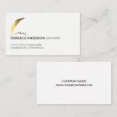 Gouden Veer Pen Visitekaartje (Voorkant / Achterkant)